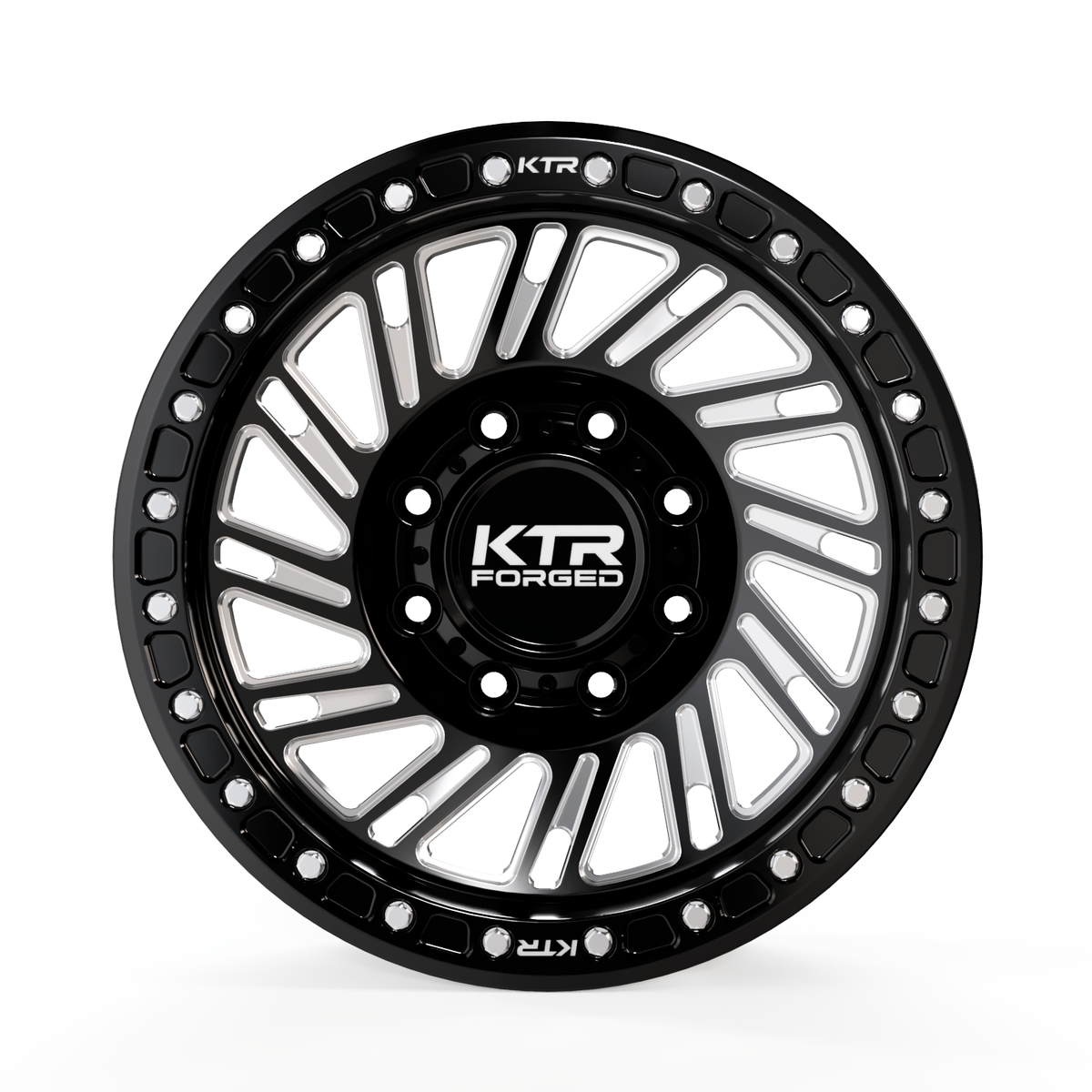 S11 Aztec | Forged Simulated Beadlock | Gloss Black Milled | 8 Lug