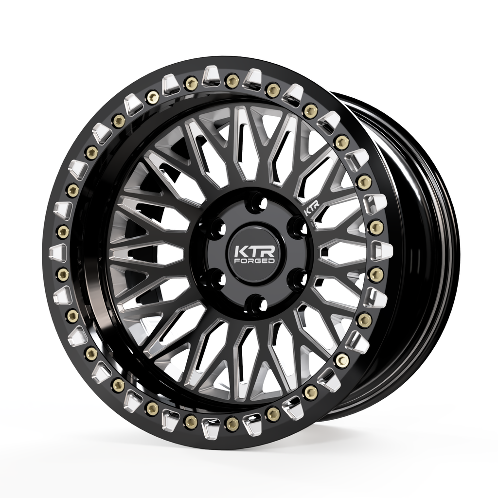 KTR B08 Avent | Forged True Beadlock | Gloss Black Machine | 5/6 Lug