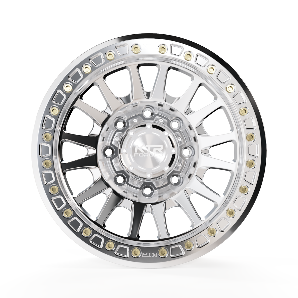 KTR B03 Apex Polished Forged Beadlock Wheels 8 Lug