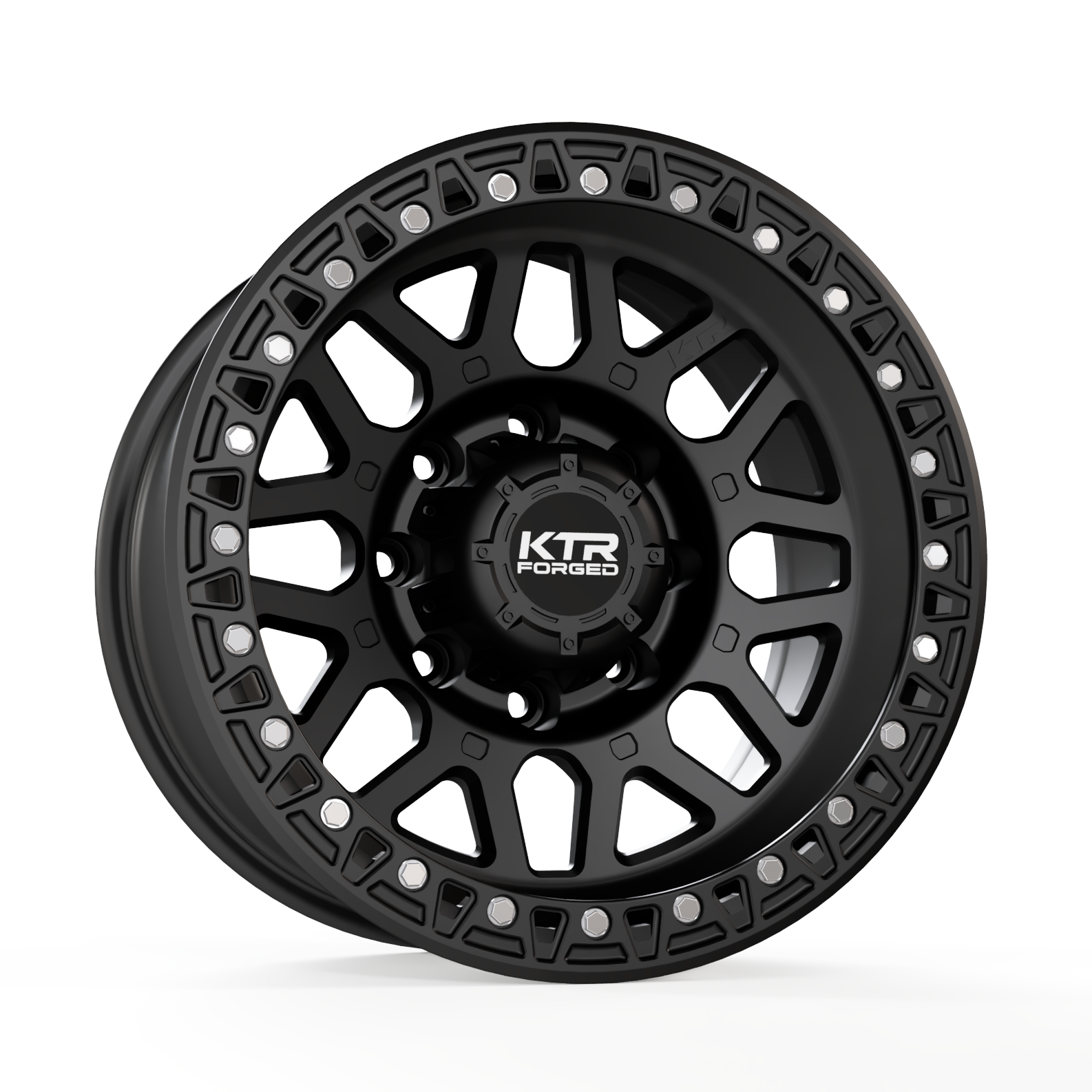 KTR CSL-9 Titan Matte Black Simulated Beadlock 8 Lug