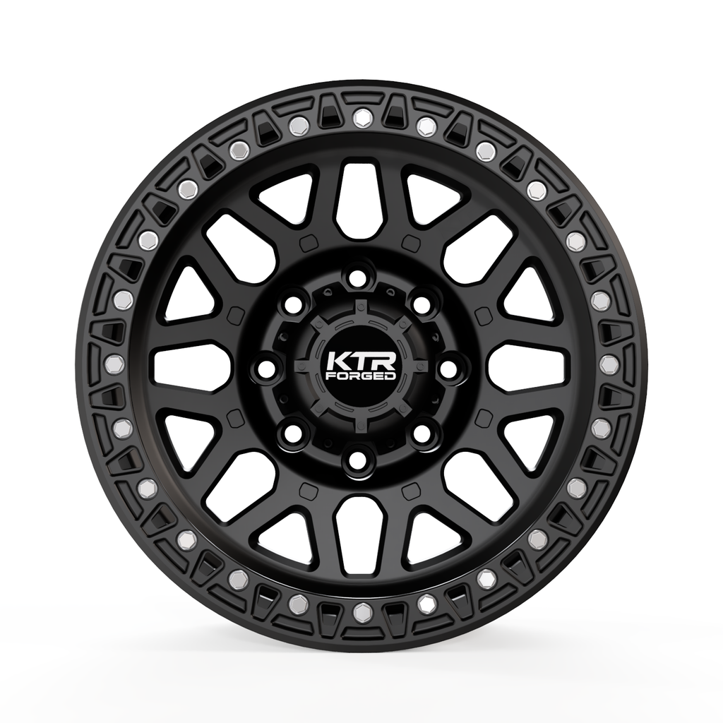 KTR CSL-9 Titan Matte Black Simulated Beadlock 8 Lug