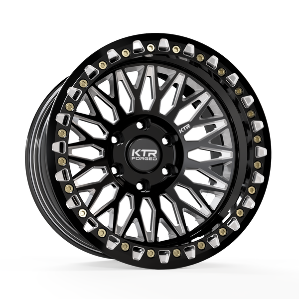 KTR B08 Avent | Forged True Beadlock | Gloss Black Machine | 5/6 Lug