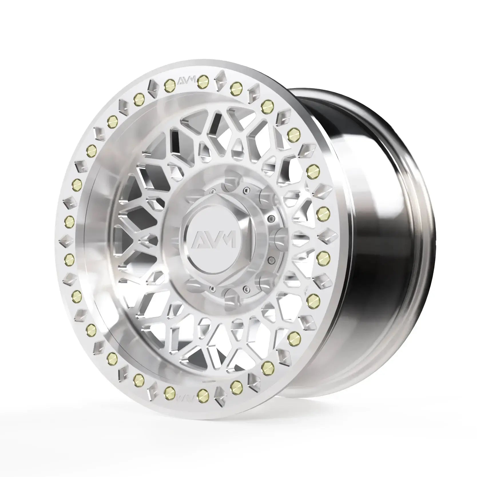 AVM B04 Delta | Machined finish beadlock wheel for heavy duty trucks 