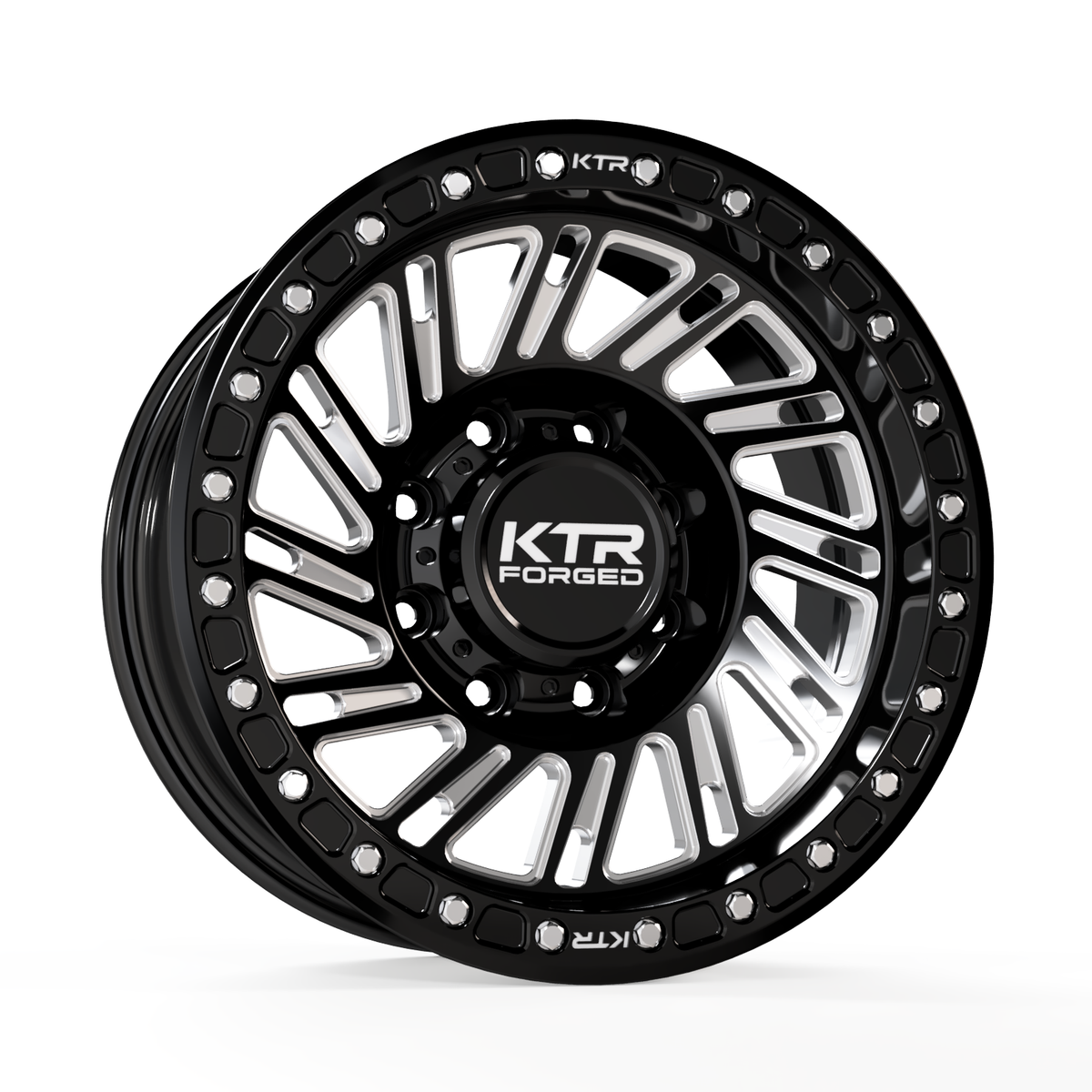 S11 Aztec | Forged Simulated Beadlock | Gloss Black Milled | 8 Lug